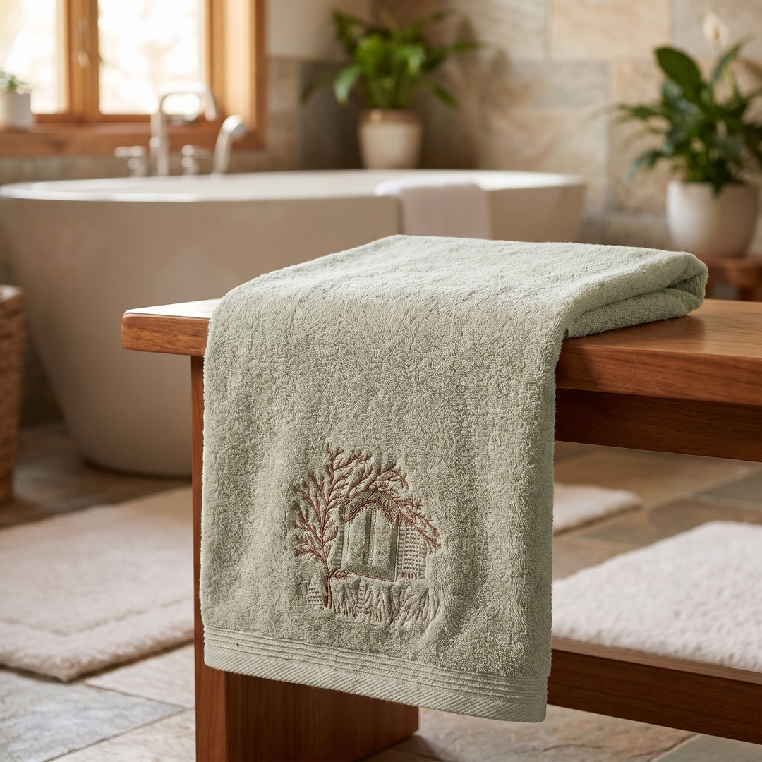 Ashraqat Towel — 60×120 cm — Mint