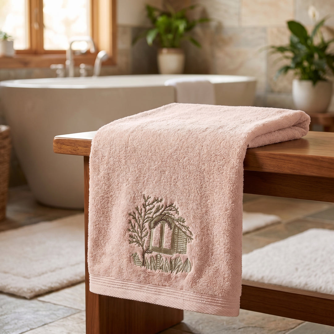 Ashraqat Towel — 60×120 cm — Pink