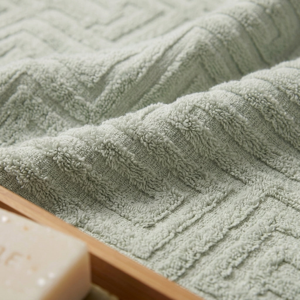 Maze Mint Green towel 50×90 cm detail