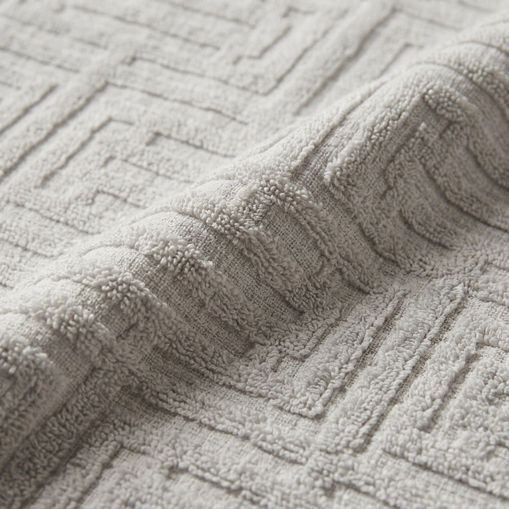 Maze light grey towel 50×90 cm detail