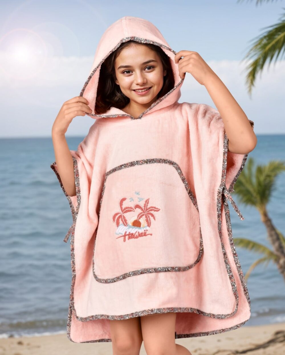 ⁦Kids Poncho - Hawai (2-8) years⁩ - الصورة ⁦9⁩